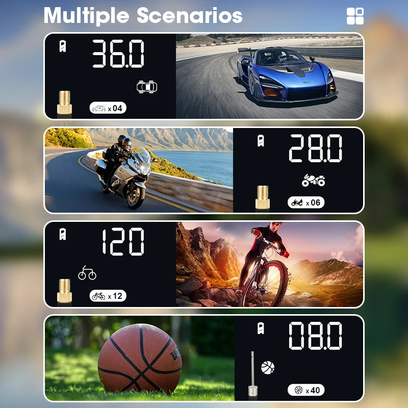 Автомобильный Компрессор Jansite портативный цифровой беспроводной воздушный