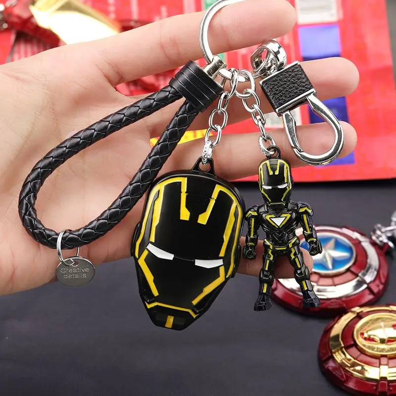 

Творческие металлические брелоки Marvel с героями мультфильмов, Мстители, периферийные Брелоки для ключей команды США, Железный человек, автомобильное подвесное украшение