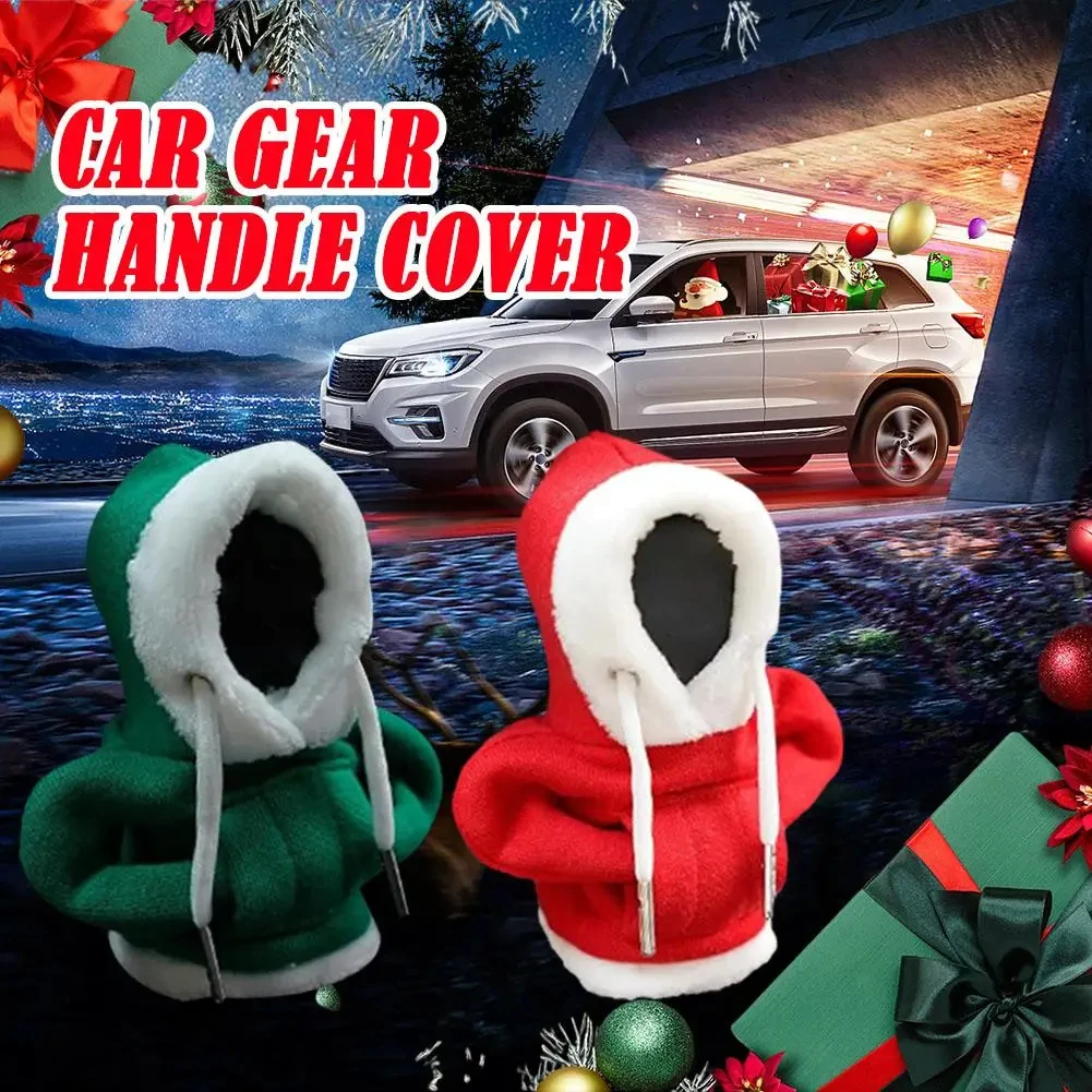 

Christmas Car Gear Lever Shift Knob Hoodie Poleron Change Speed Lever Sweatshirt Car Gear Shift Cover Hoodie Car Accessories