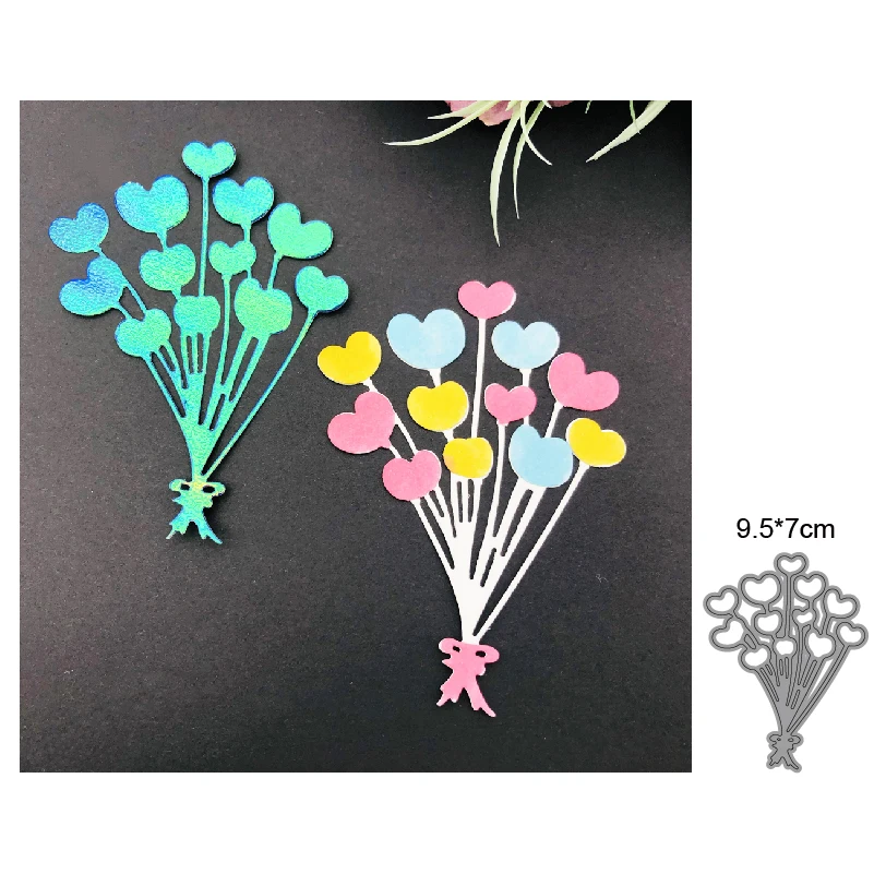 

Love balloon a bunch of DIY metal cutting knife mold greeting card hanging card scrapbook decorative craft embossing knife mold