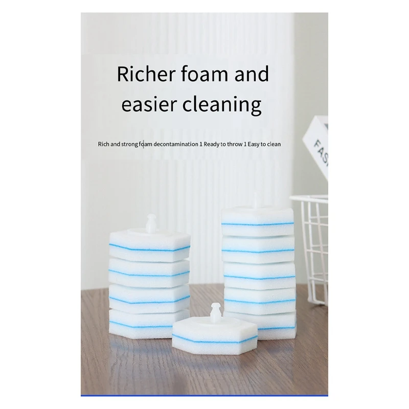 80 шт. одноразовая щетка для унитаза двухслойное волокно стержни туалетной щетки