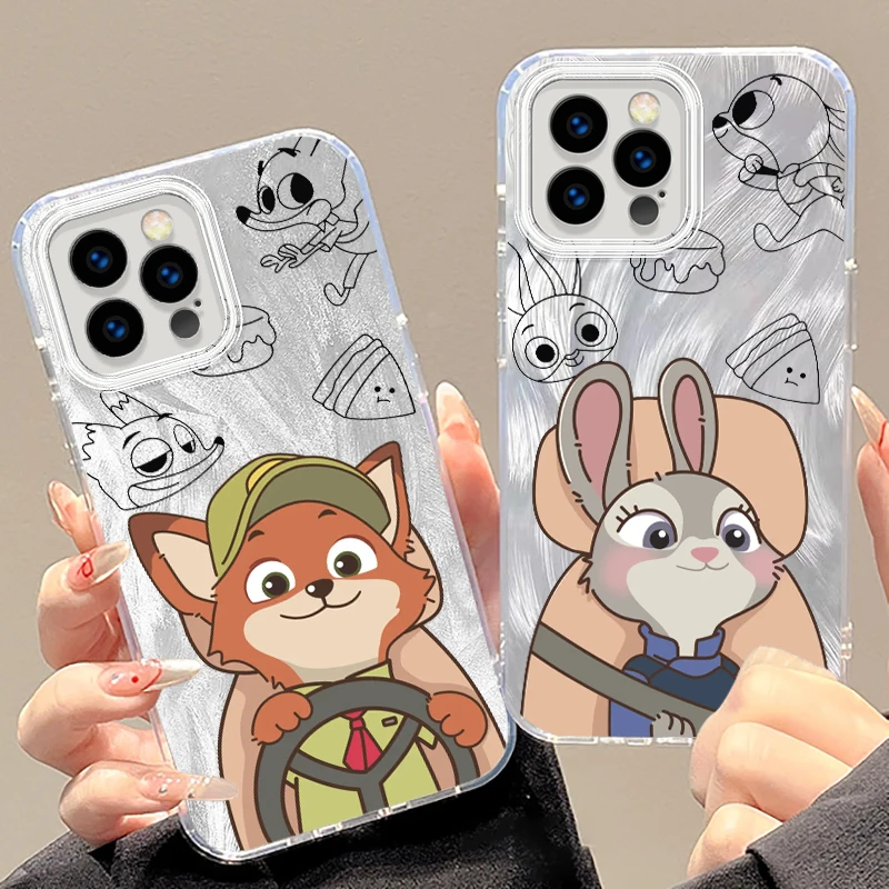 Мягкий чехол для телефона Zootopia с изображением героев Диснея iPhone 15 14 13 12 11 XS X XR 8 7 Pro