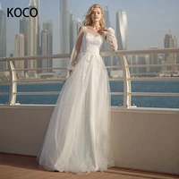 macdugal wedding dress 2022 classic illusion o neck appliques elegant a line bohemia vestido de novia civil custom made