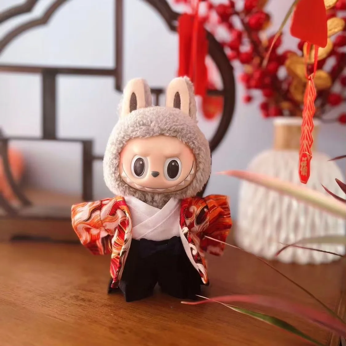 17 см Labubu I II Idol куклы милая мини-плюшевая кукла одежда Корея Kpop Exo комбинезоны