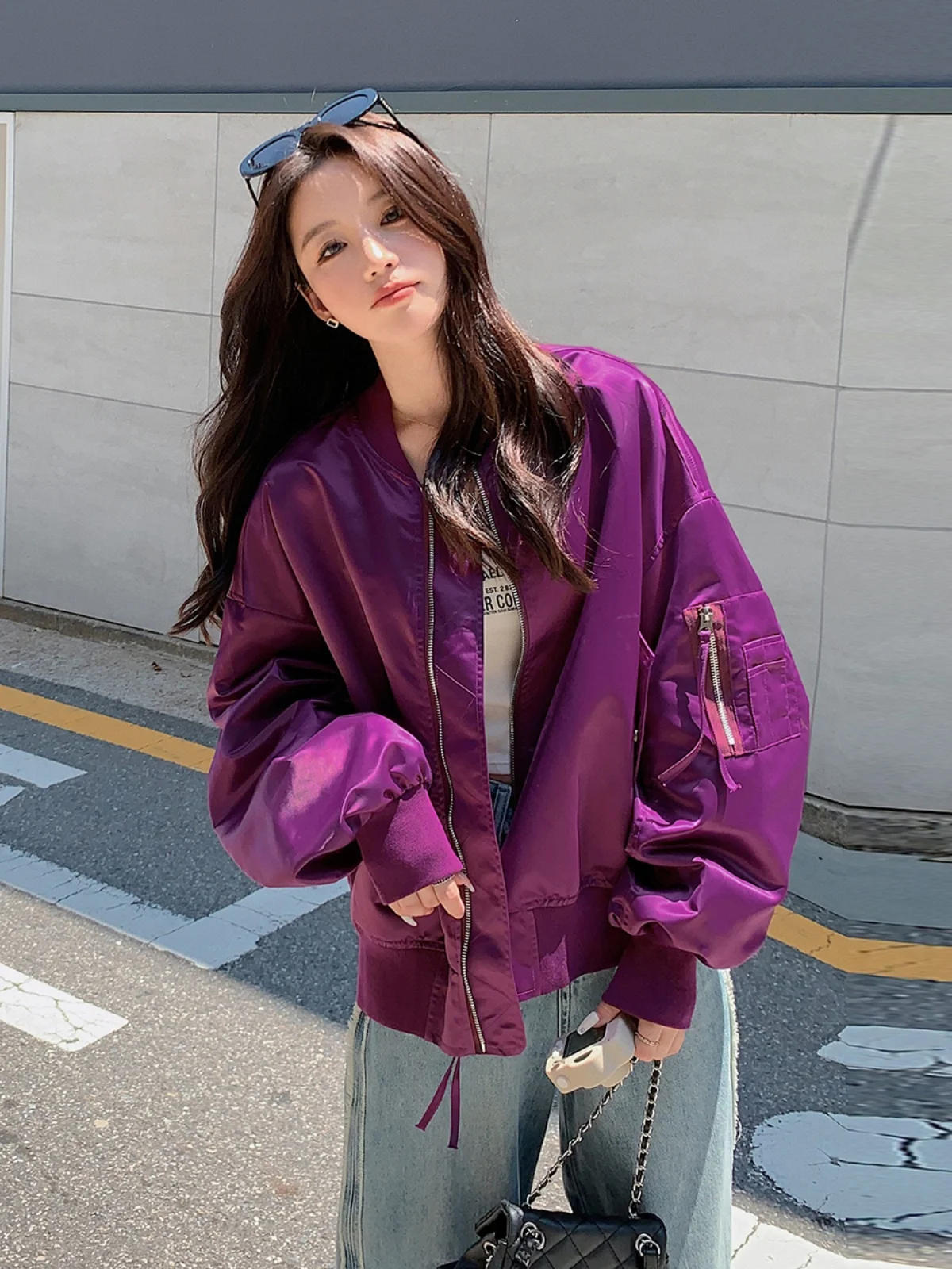 Женская короткая бейсбольная форма Western Sle Fried Street осень 2023 новая корейская