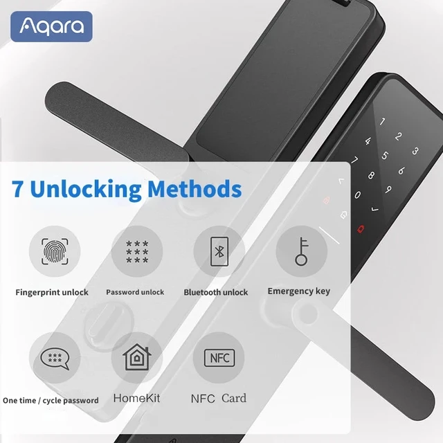 Aqara Smart Door Lock A100 Pro Zigbee Bluetooth 5.0 Apple Homekey Unlock Fingerprint Unlock Work with Apple Homekit Aqara Home 6