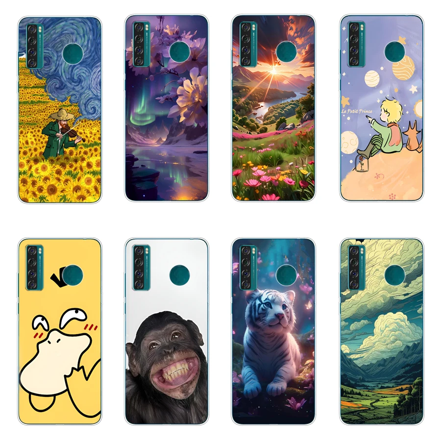 4 для TCL 10 SE/30 SE/20 SE чехол TPU Мягкий силиконовый защитный