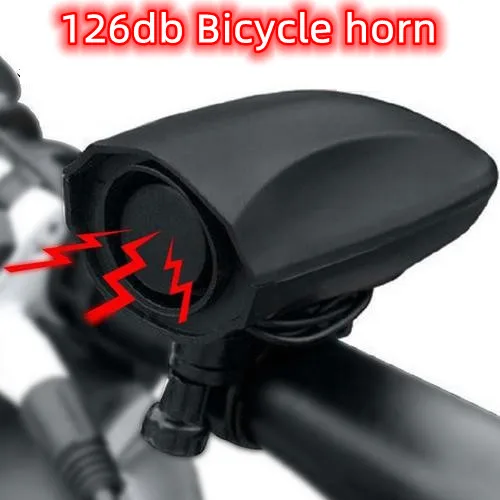 

Bicycle Electric Horn High Decibel Loud Bike Bell Cycling Bike Handlebar Ring Bells Alarm Riding Safety Black 126db Accessories