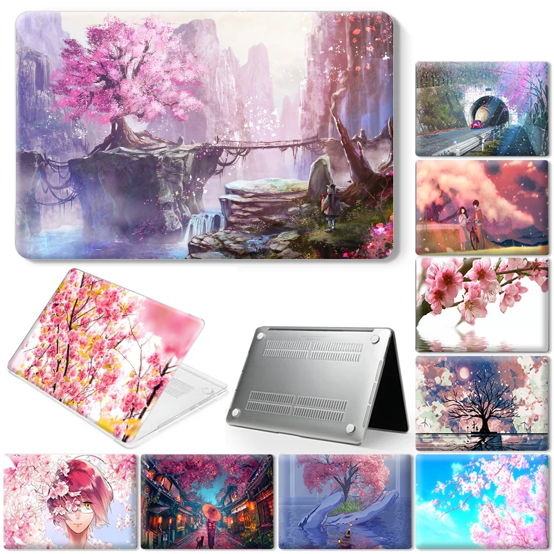 

Japanese cherry blossom Laptop Case For Macbook Air 11 2018 2020 13 Touch Bar ID Pro 13 15 16 Retina 15 13 12 inch Cover