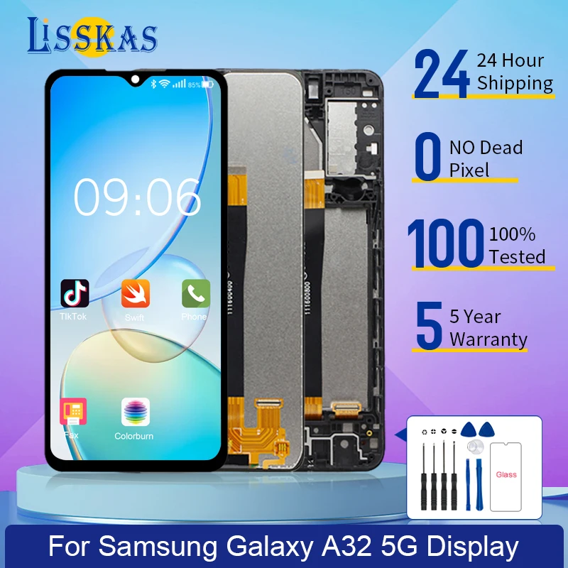

100% Original 6.5 Display For Samsung Galaxy A32 5G A326 A326B lcd Touch Screen Digitizer Assembly Replacement Wholesale Prices