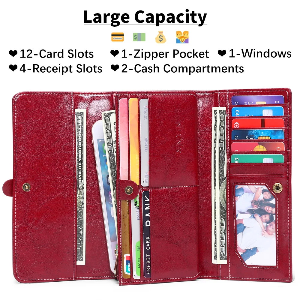 Women Long Wallets Purses Luxury Hasp Wallets For Ladies Girl Money Pocket Card Holder Female Wallets Phone Clutch Bag