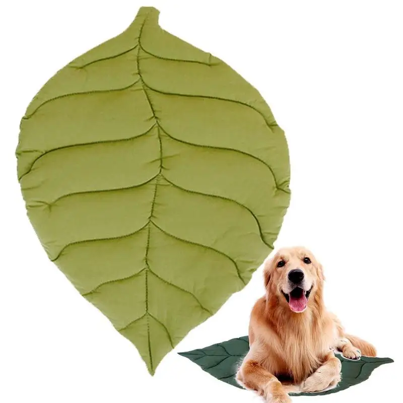 

Хлопковые одеяла для домашних животных, коврик, толстая собачья уютная кровать Ginkgo, устойчивая к укусам кошка, билоба для кровати в форме листа, мягкая подушка