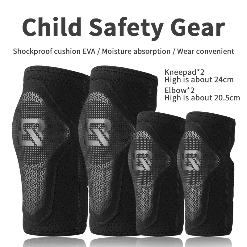 

ROCKBROS Kids Elbow Knee Pads Chilldren Elbow Support Bike Bicycle Cycling Kneepads Ski Skateboard Mtb Downhill Knee Protector