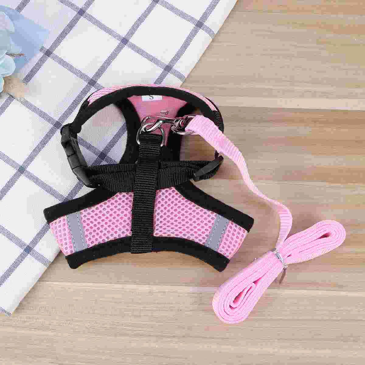 

Harness Vest Leash Smalldogs Strappuppy Mesh Setcollars Supplies Pet Dog Adjustable