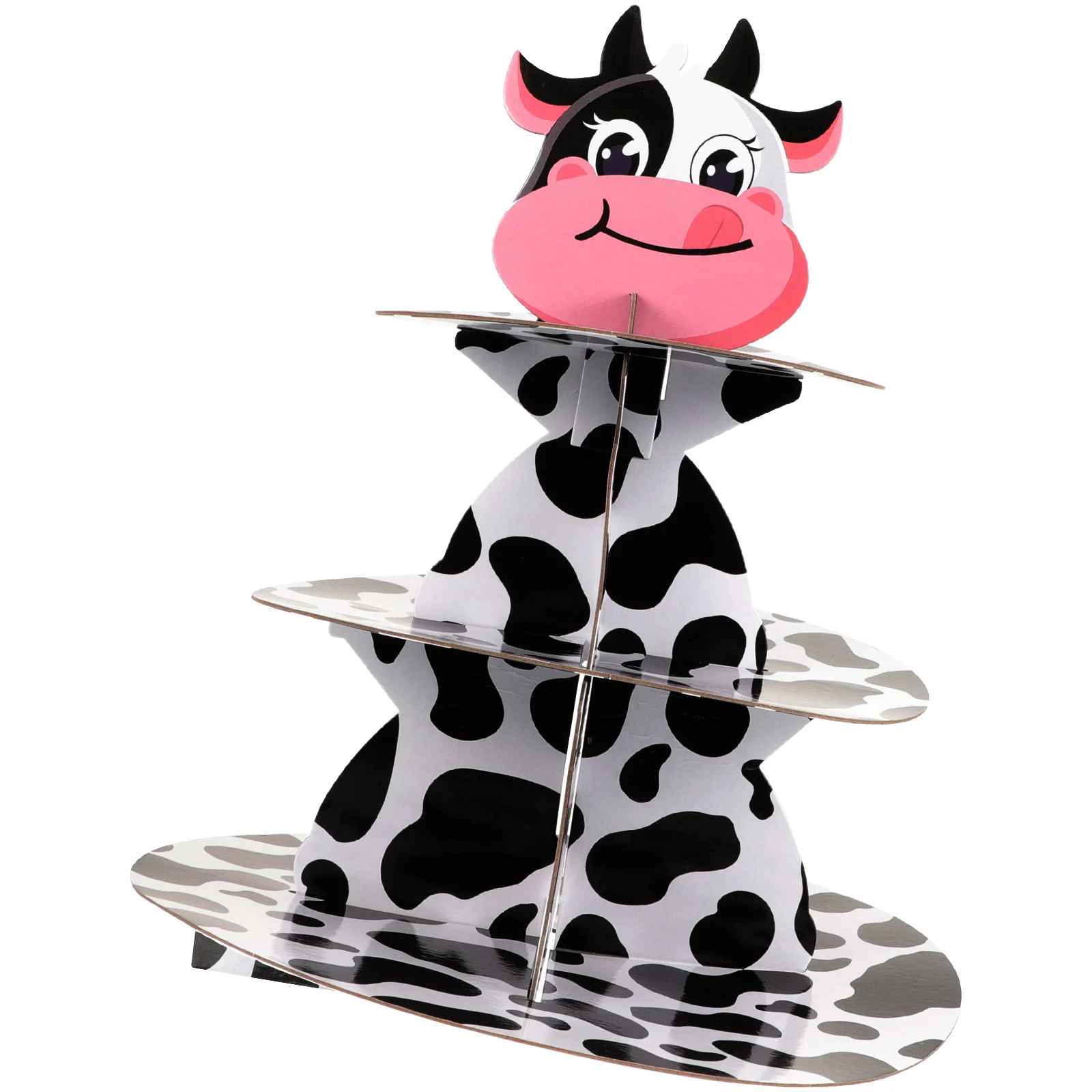 

Party Supply Birthday Party Decoration Cow Print Cow Print Birthday Party Supply Cupcake Tower Holder for Home Kids Party