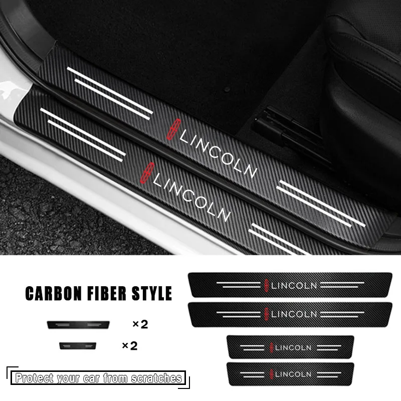 

Car Universal Door Sill Door Edge Protect Stickers for Lincoln Aviator MKS MKX Town MKC MKT MKZ Flyer Navigator 2 Accessories
