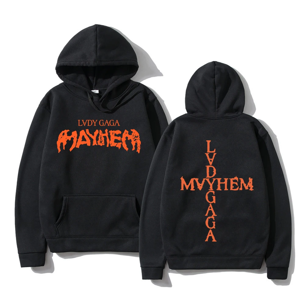 Lady Gaga Mayhem Hoodie Women/Men Aesthetic Retro Letter Print Hoodies Unisex Autumn Winter Hip Hop Vintage Pullover Sweatshirts