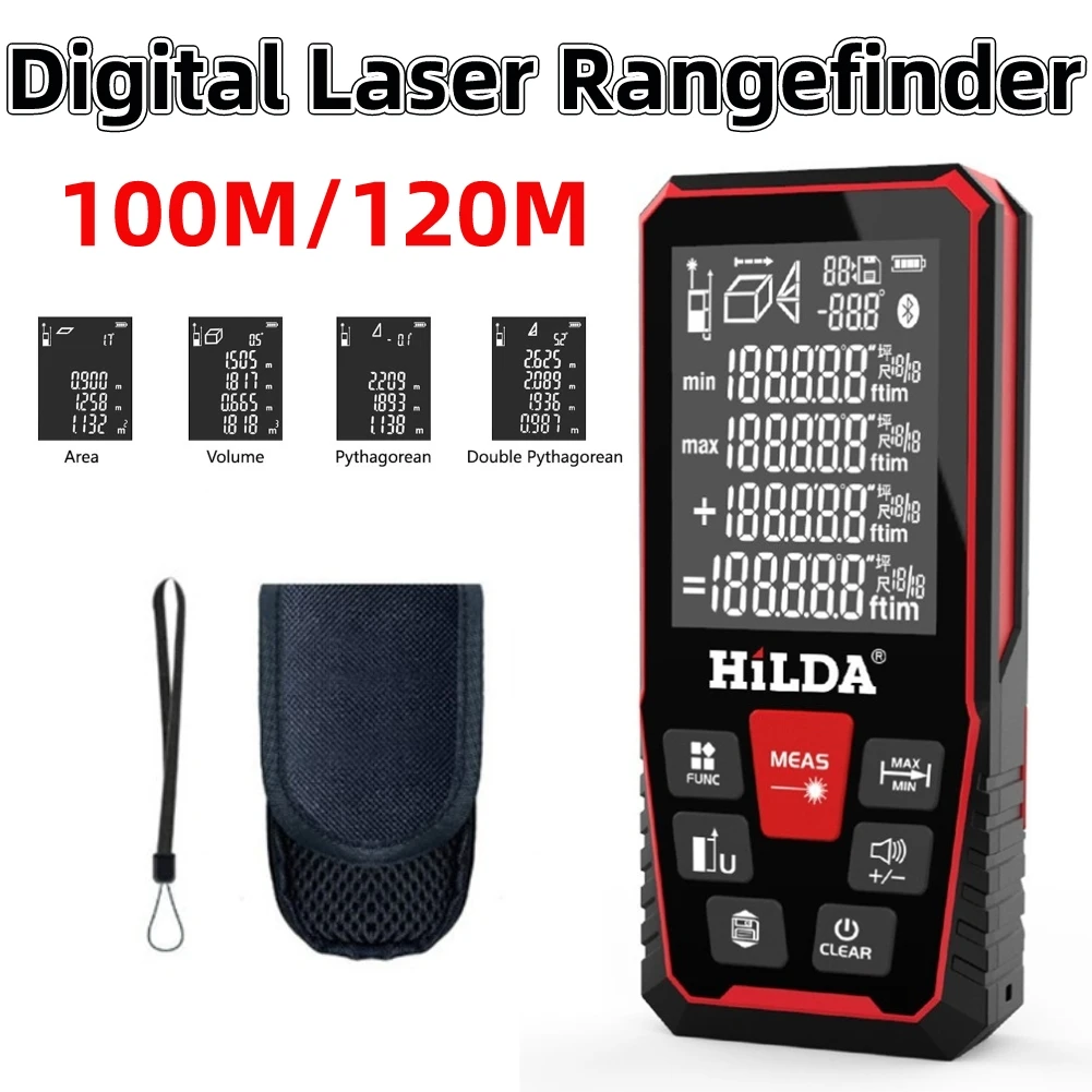 

Professional Laser Distance Meter 40M 60M 80M 100M Rangefinder Building Measure Ruler Portable Distance Lazer Measure Tool