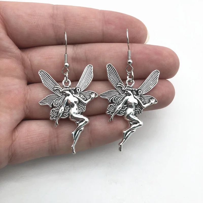 

New Retro Fashion Statement Pendant Earrings Ladies Jewelry Gifts Gothic Gothic Temperament Angel Fairy Tales Holiday Gifts