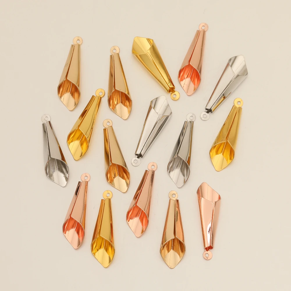 

100 шт. 8*26 мм, медные металлические/бахромные колпачки/с гладкой поверхностью/Аксессуары для ювелирных изделий/конусные формы/фурнитура для ювелирных изделий