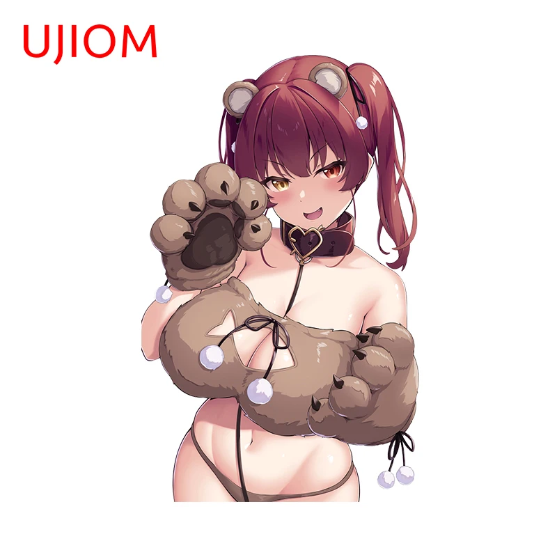 UJIOM 13 см × 8 1 Hololive Houshou морская Настенная Наклейка персональная Chibi Bear наклейки на