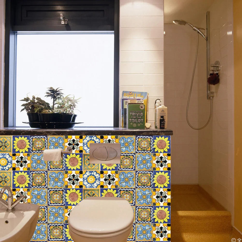 10 шт. наклейка на хрустальную плитку в стиле ретро водонепроницаемые наклейки