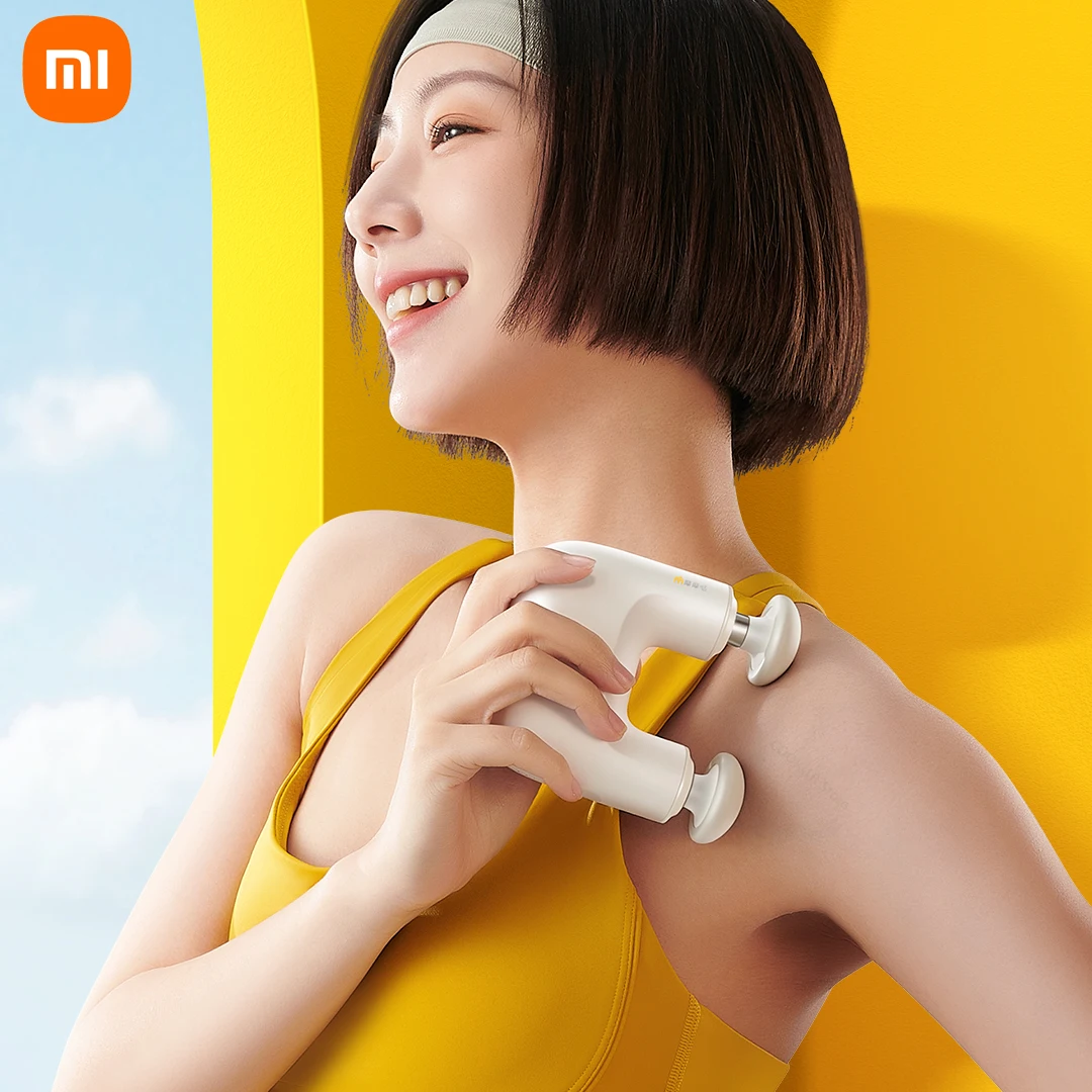 

Мини-массажер Xiaomi Momoda с двумя головками, карманный U-образный пистолет для снятия боли, терапия для тела, расслабляющий мини-массажер