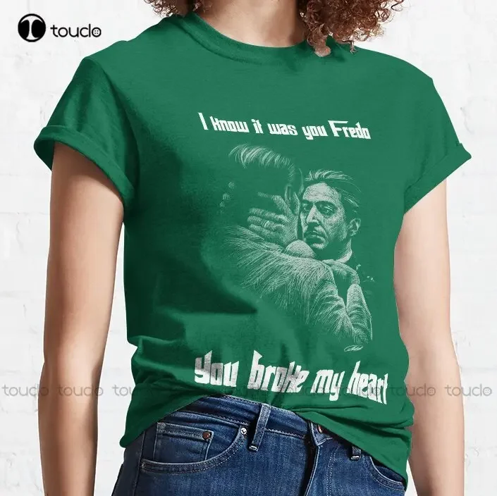 Классическая футболка You Broke My Heart Fredo Al Pacino со шрамом Крестный отец винтажные