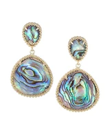 fashion woman gold color abalone and shell earrings abalone baby shell earrings natural inspiration abalone jewelry gift