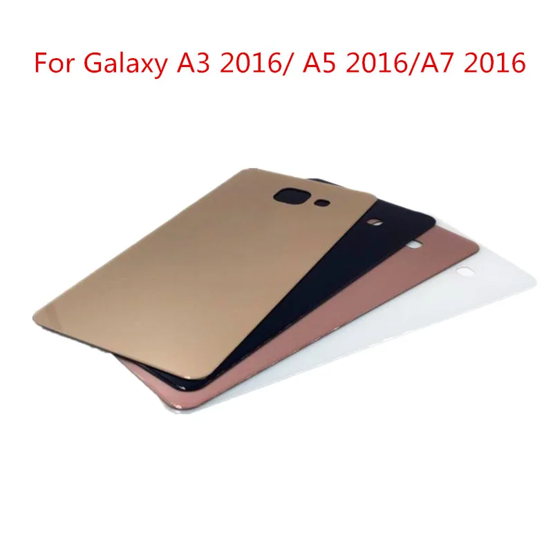 

Housing For Samsung Galaxy A3 A7 A5 A710 2016 Battery Door Cover A310 A510 Back Glass Cover With Adhesive