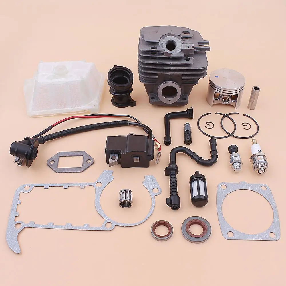 49mm Cylinder Piston Ignition Coil Kit For Stihl MS361 MS 361 Intake Manifold Air Fuel Oil Filter Line Seal Gasket Chainsaw