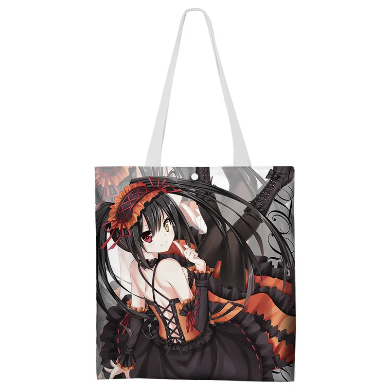 

Anime DATE A LIVE Tokisaki Kurumi Shoulder Bag Canvas Girls Shopping Bag