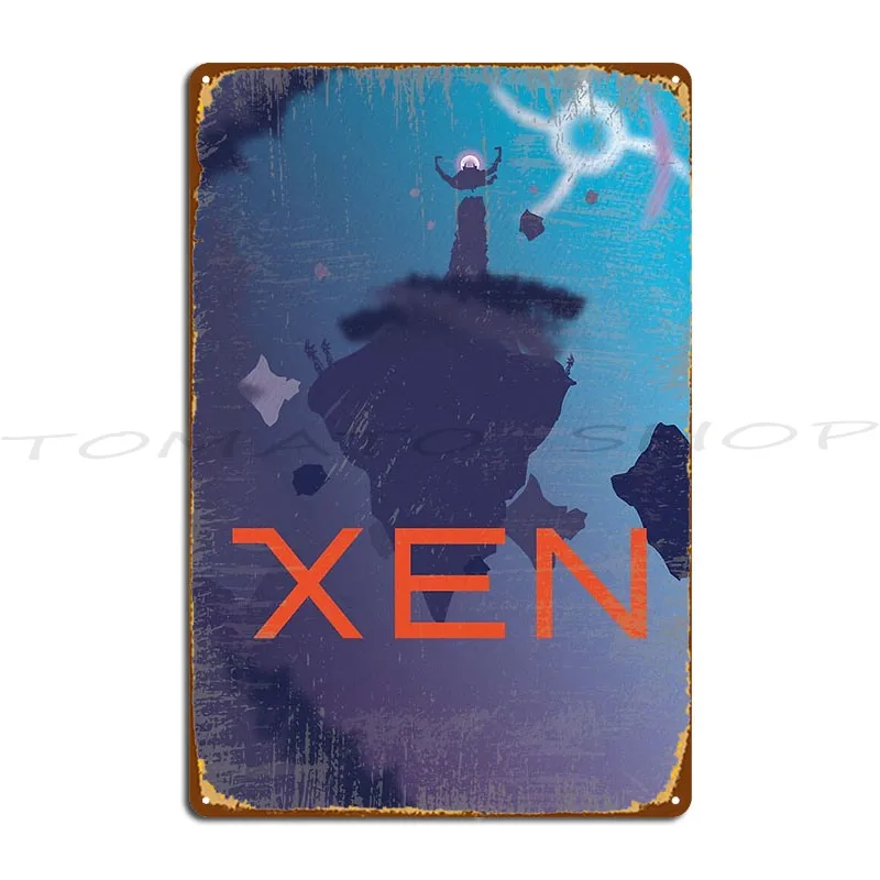 Фото Металлическая табличка Xen - Half Life - Black Mesa, декор для стен, кухни, паба, дизайнерский постер из жести №2