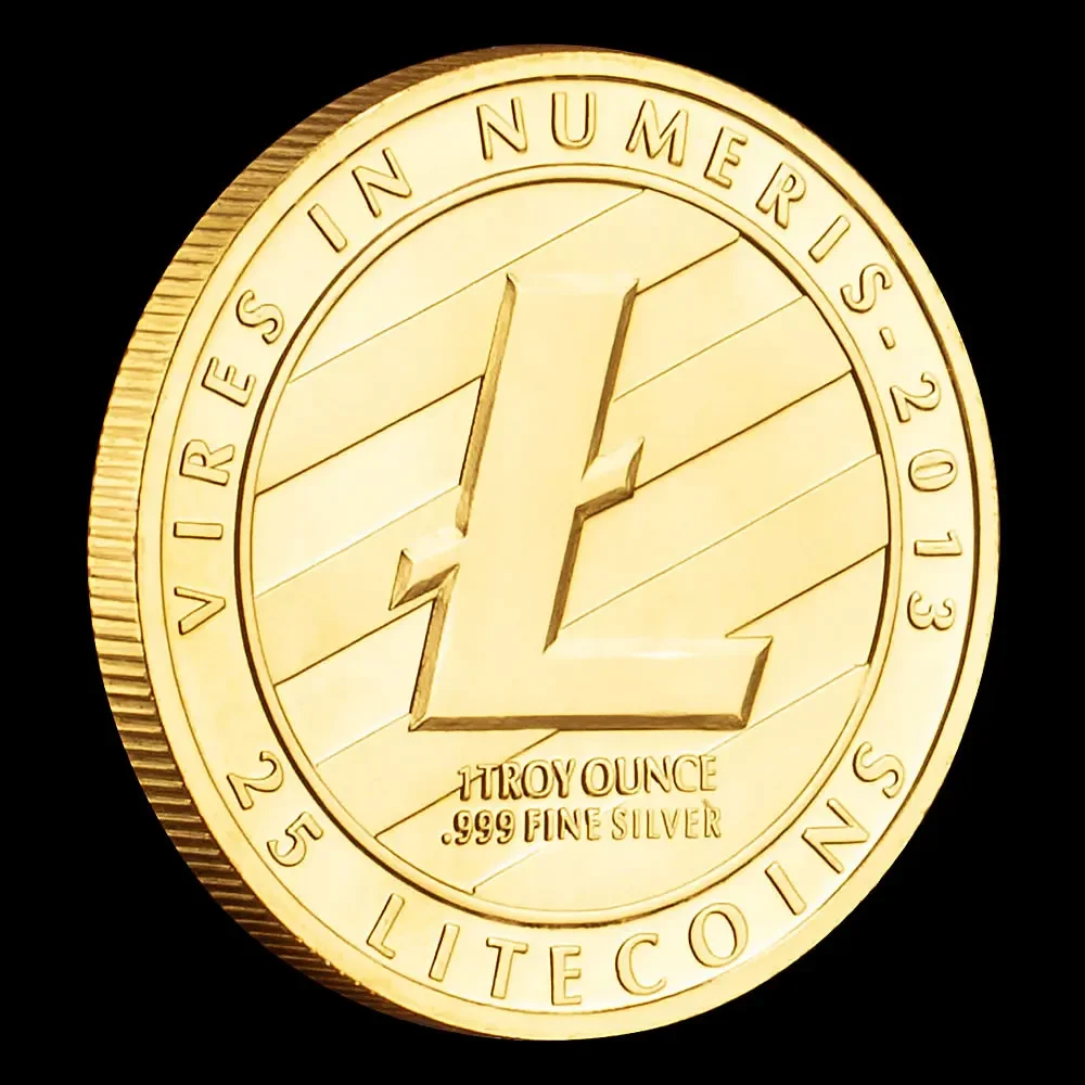 Litecoin Vires in Numeris-2013 Физическая позолоченная коллекция монет Коллекционные подарки