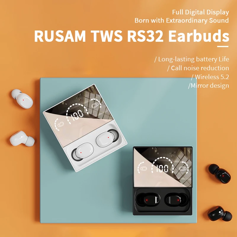 TWS-наушники RUSAM RS32 с поддержкой Bluetooth и сенсорным управлением |