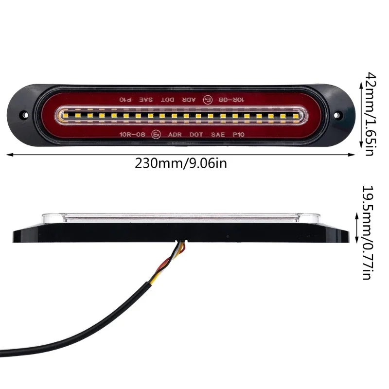 68 светодиодный задний фонарь для грузовика яркий указатель поворота заднего