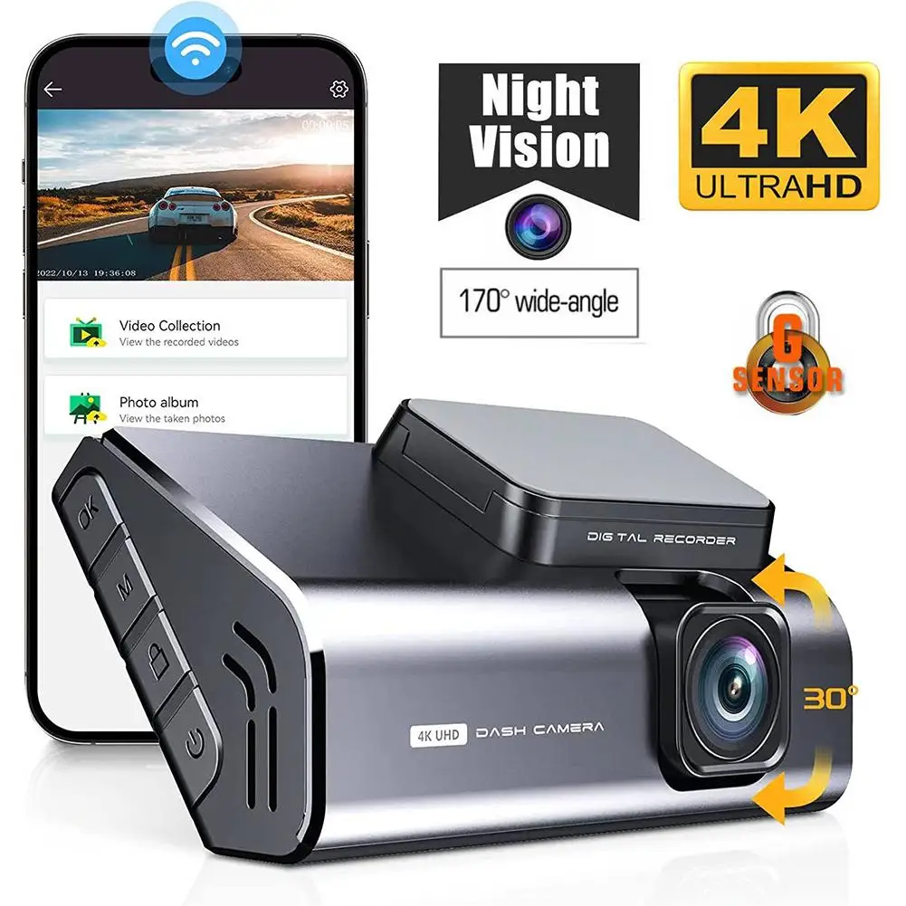 

A900 Car Dash Cam 3 Inch Ips Screen Novatek 96670 4k Wifi Driving Recorder Night Vision Parking Camera