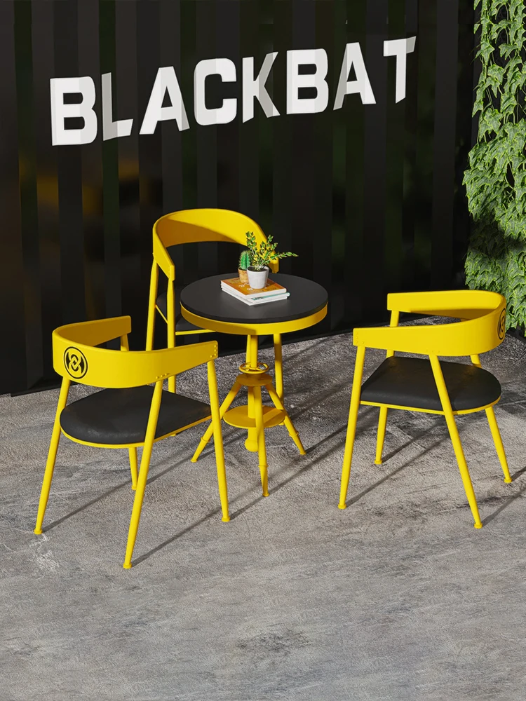 

Железный стол и стул GY из цельной древесины, комбинированный десерт в промышленном стиле для магазина молочного чая, гамбургера, закусок, магазина, кофейни