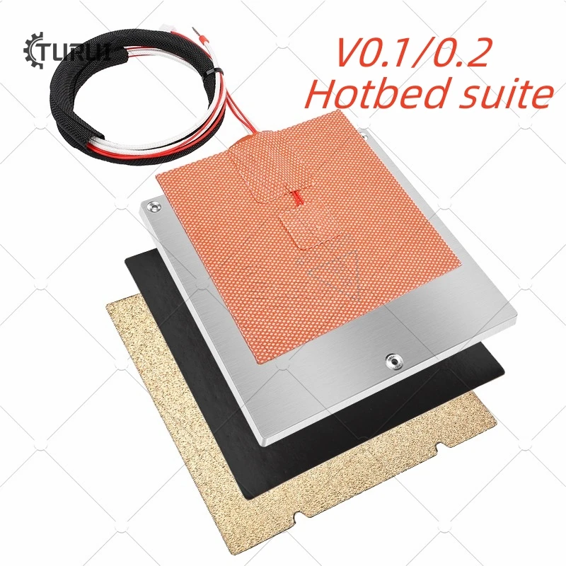 TURUI Voron 0,1 0,2 Hotbed Suite 6061 t651 матовая алюминиевая пластина DC AV 24 в 75 Вт 110 В 220 В аксессуары для 3D-принтера