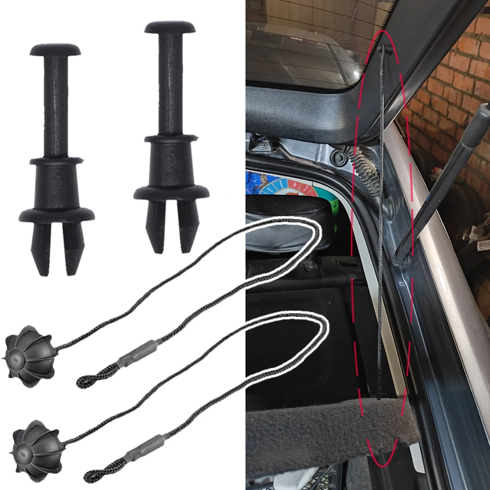 

For Audi A3 8P 8V 2003 - 2020 Q2 Q3 F3 Q5 8R Rear Trunk Cargo Parcel Shelf String Clips Holder Pivot Cord Hanger Accessories