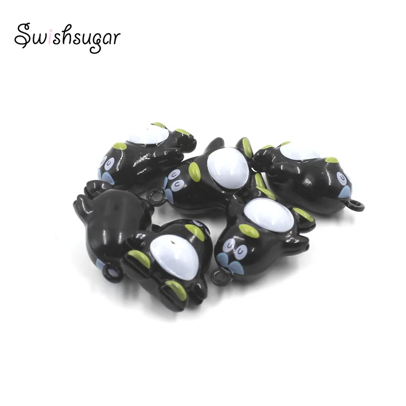 Metal Cartoon Animal Penguin Jingle Bell Charms For Pendant Keychain Necklace Bracelet Bag Hanging Jewelry Findings Accessories