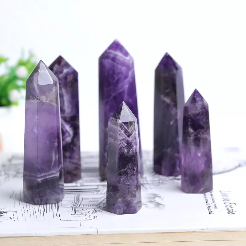 

Natural Crystal Column Quartz Rock Mineral Specimen Crystal Point Quartz Rainbow Wand Home Decor Reiki Healing Energy Stone