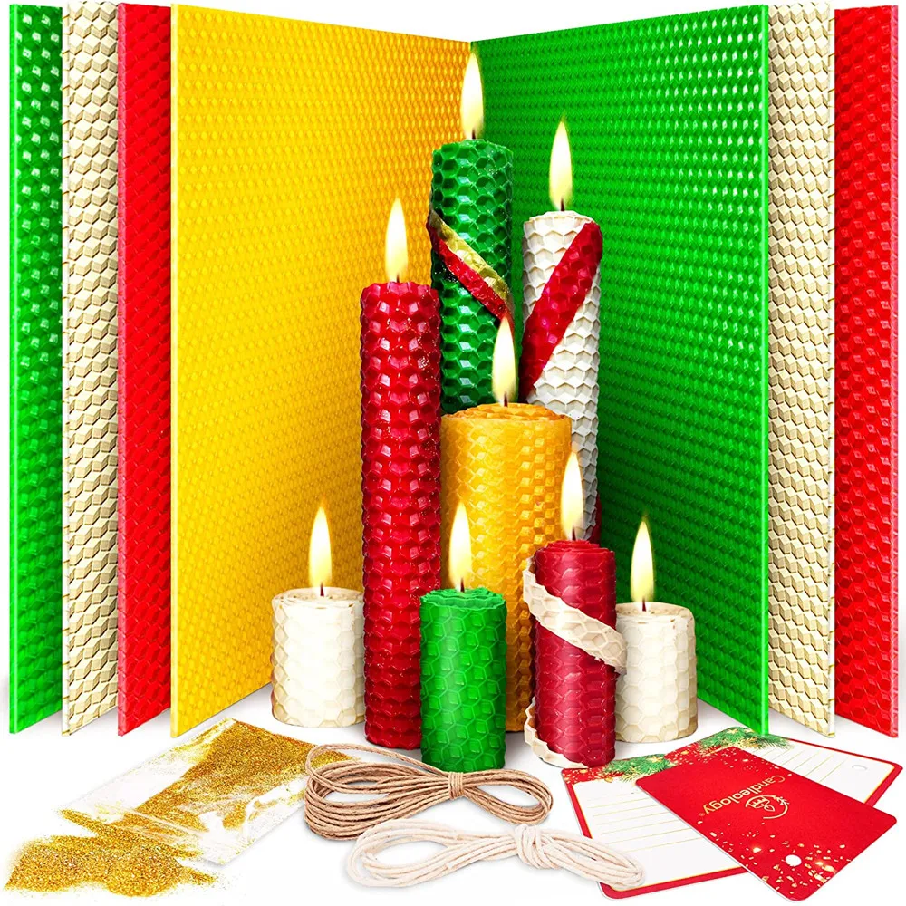Beeswax Sheets for Candle Making Kit for Adults and Kids DIY Crafts Gold for Home Decoration , Invaluable Gifts
