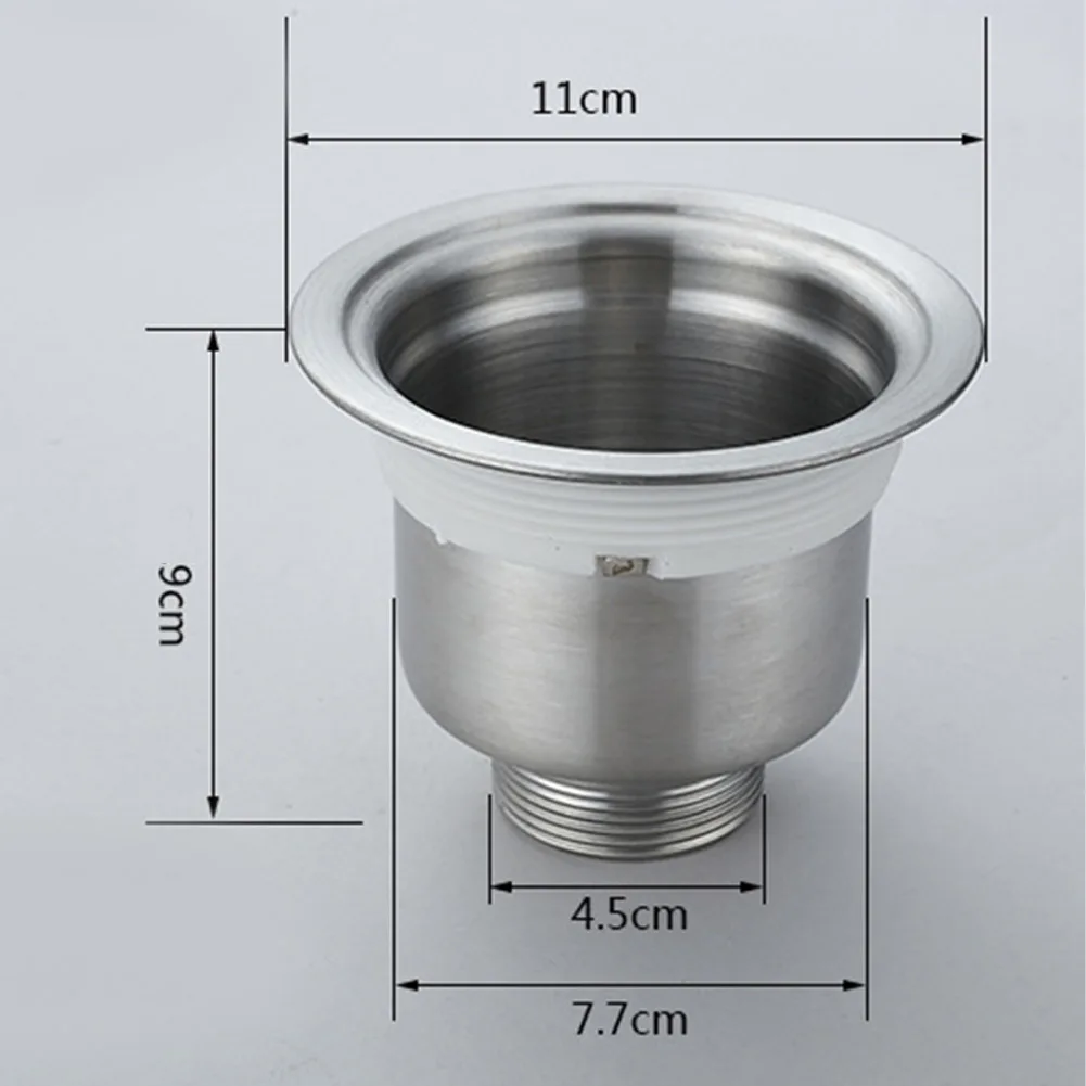 

Kitchen Stainless Steel Sink Drain Filter Water Deodorant Drain Pipe Mop Pool Sink Strainer Sewer Bathroom Accessories 110mm