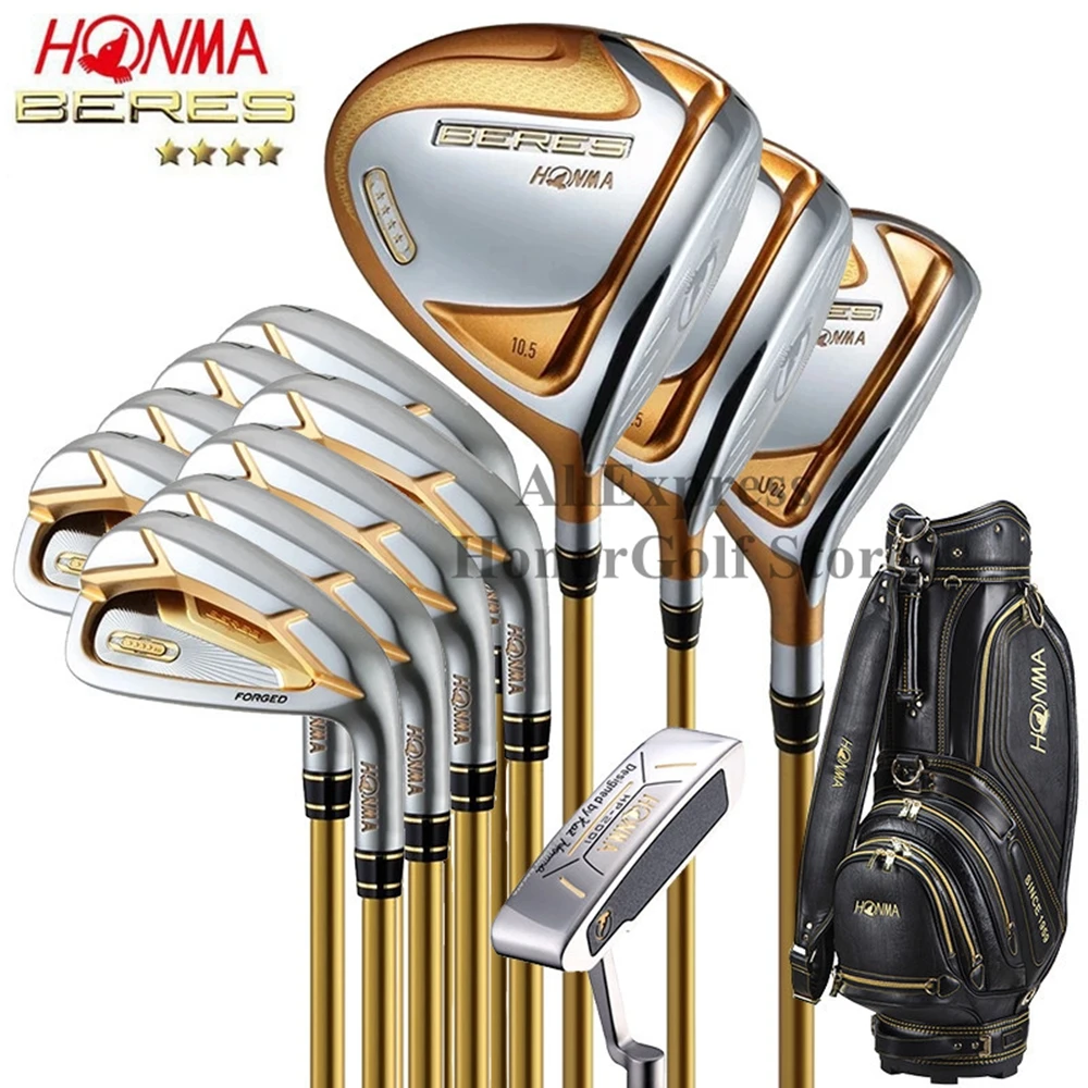 Golf Clubs Complete Sets HONMA S-07 Golf club full set incloud Golf Driver + woods + iron + putter  R or S Flex graphite shaft