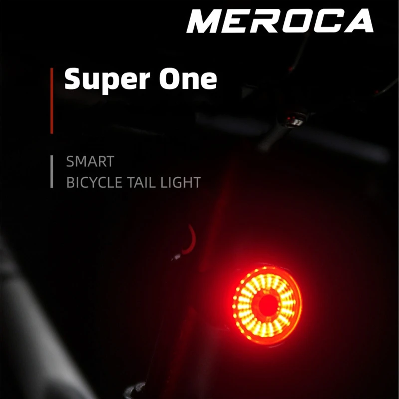 

MEROCA MTB Bikle Super One Taillights Intelligent Sensor Light USB Charge Road Bicycle LED