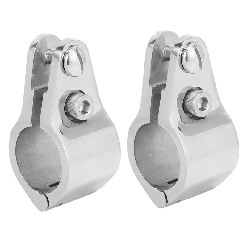 

2X 25Mm Fitting Boat Bimini Top Hinged Jaw Slide Marine Hardware 316 Stainless Steel With 2 Screws Easy Install