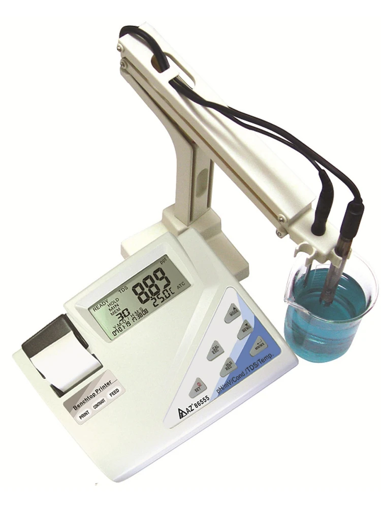 

Измеритель Качества Воды AZ86555, многопараметрический прибор для измерения pH/ ORP/проводимости/TDS/солености с принтером