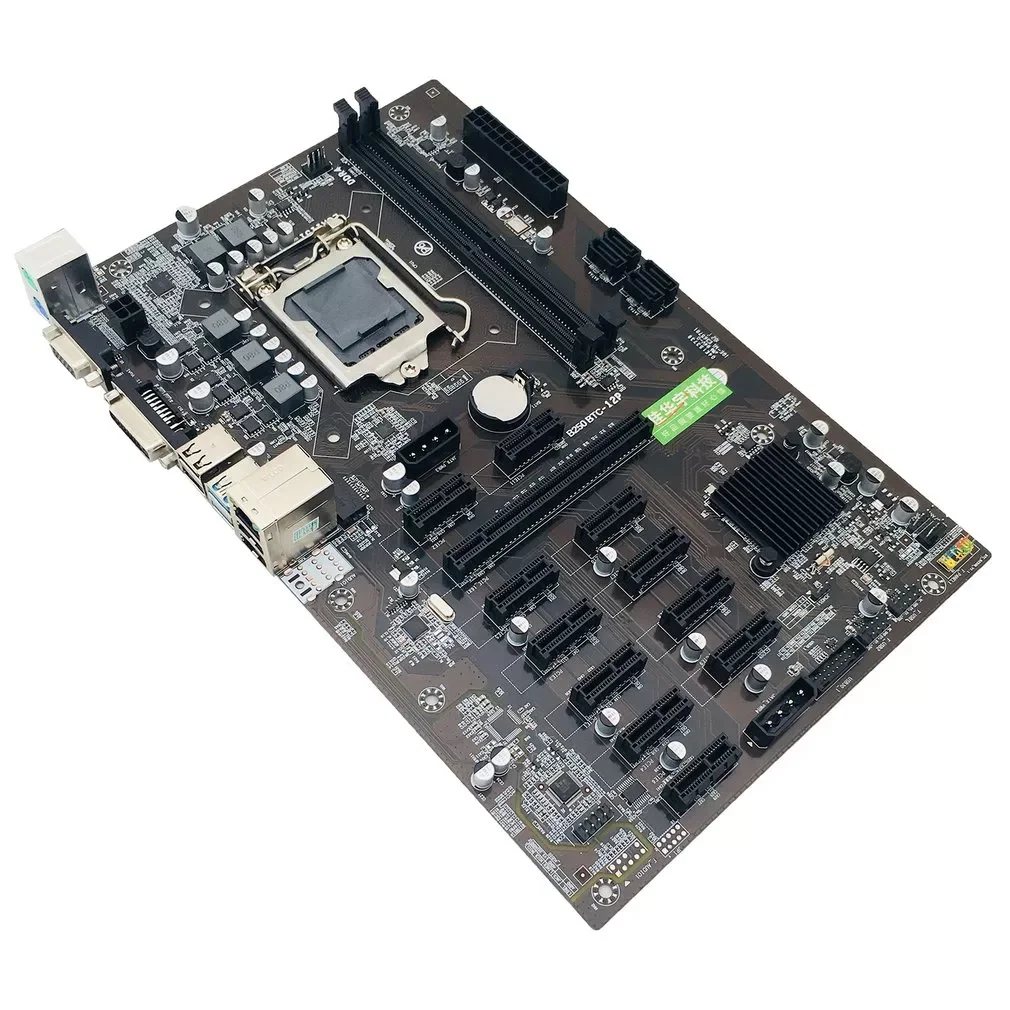 

Новая материнская плата B250 BTC для майнинга 12 16X, графическая карта SODIMM DDR4 32G, интерфейс SATA3.0, материнская плата, совместимая с VGA A08 21
