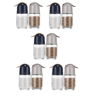 salt and pepper shakers glass set seasoning storage containers salt shaker with adjustable pour holes for spices